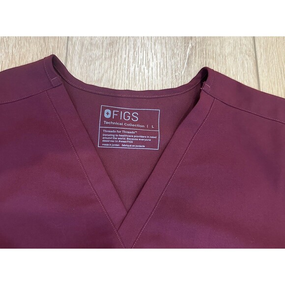 Women’s Figs Catarina & Livingston Scrub Set Maroon Large Worn Twice EUC! - Picture 7 of 7